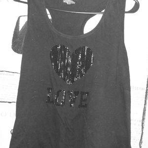 Black tank top